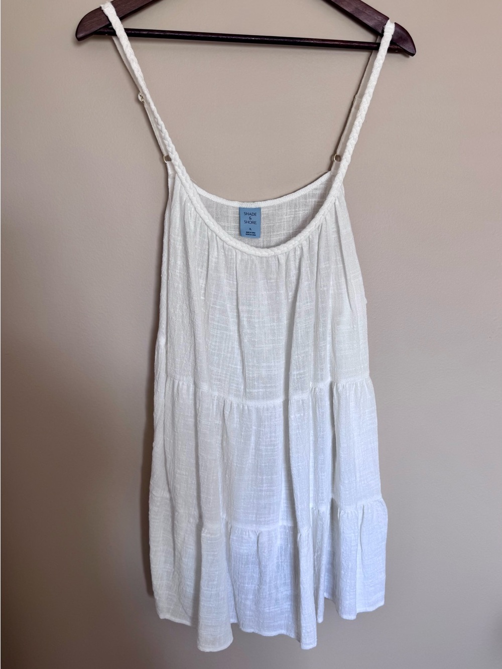 Shade & Shore Breezy White Tiered Swim Coverup - Picture 2 of 6